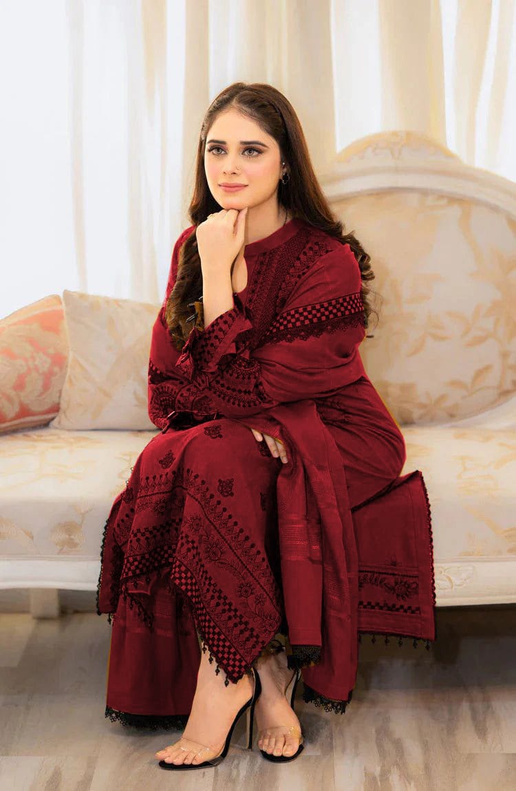 LIBAAS 3PC EMBROIDED UNSTITCHED