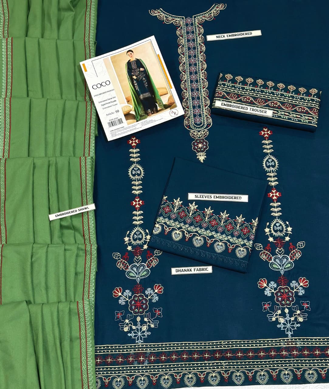 COCO 3PC EMBROIDED UNSTITCHED